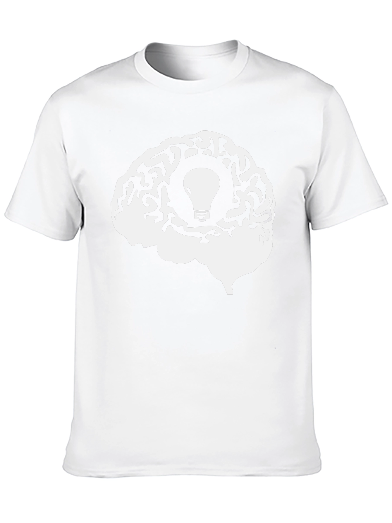 Brainstorm Tee - Lightbulb Idea in Brain Graphic T-Shirt