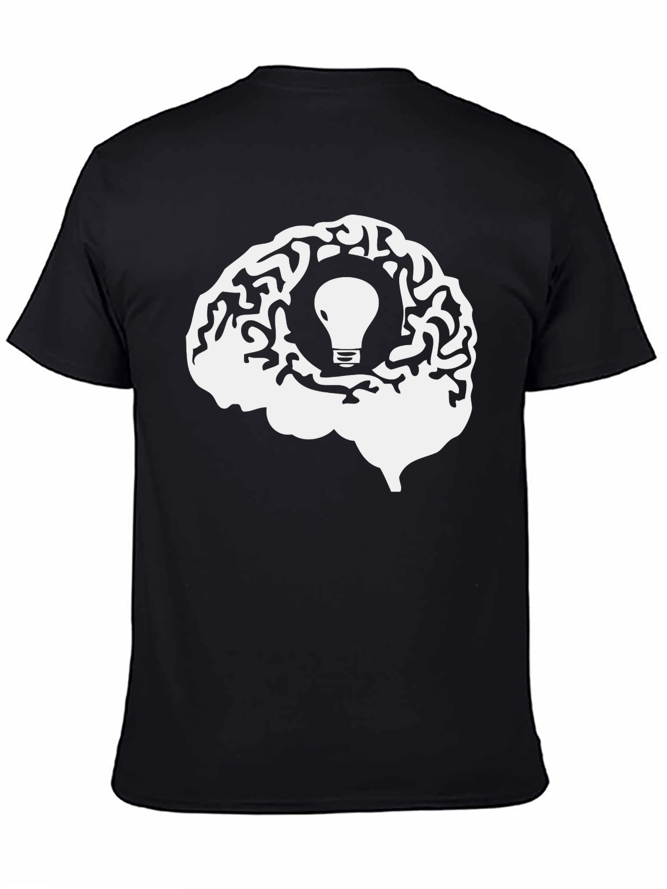 Brainstorm Tee - Lightbulb Idea in Brain Graphic T-Shirt