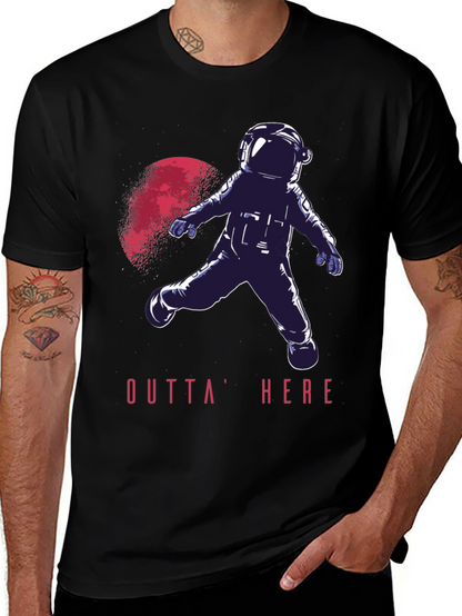 Outta Here Astronaut Graphic T-Shirt