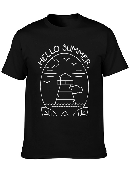 Hello Summer Graphic Tee - Lighthouse Design