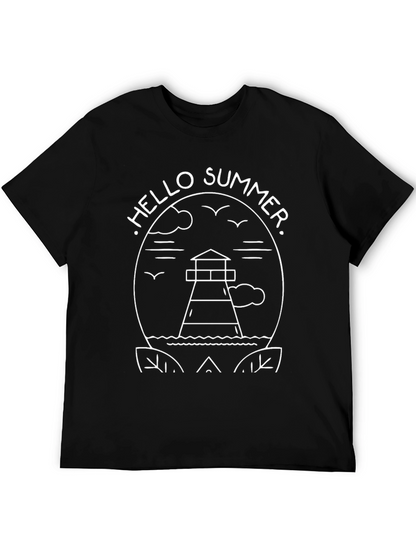 Hello Summer Graphic Tee - Lighthouse Design