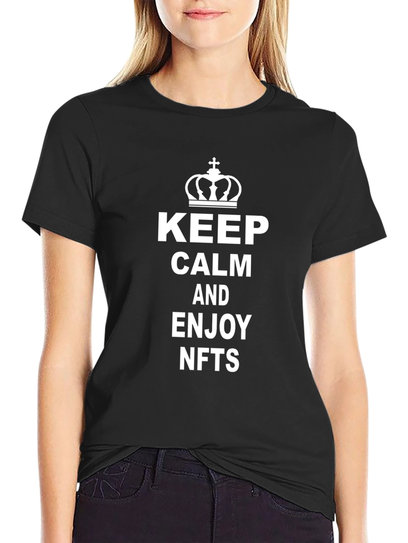 Keep Calm and Enjoy NFTs T-Shirt - Black