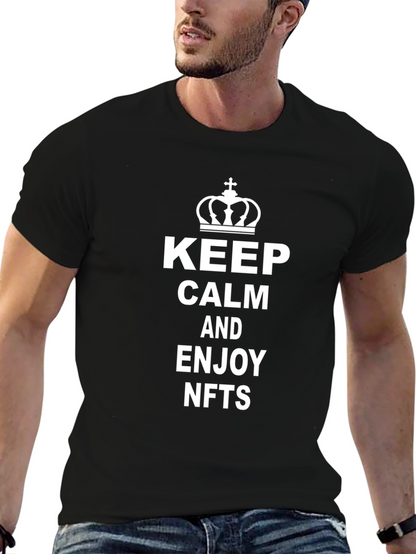 Keep Calm and Enjoy NFTs T-Shirt - Black