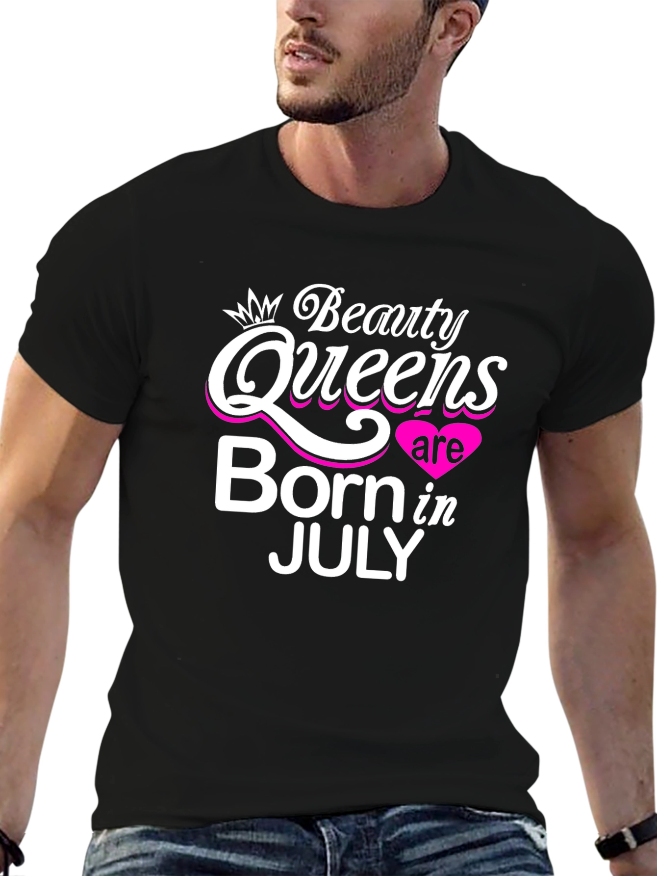 Beauty Queens Born in July Black T-Shirt