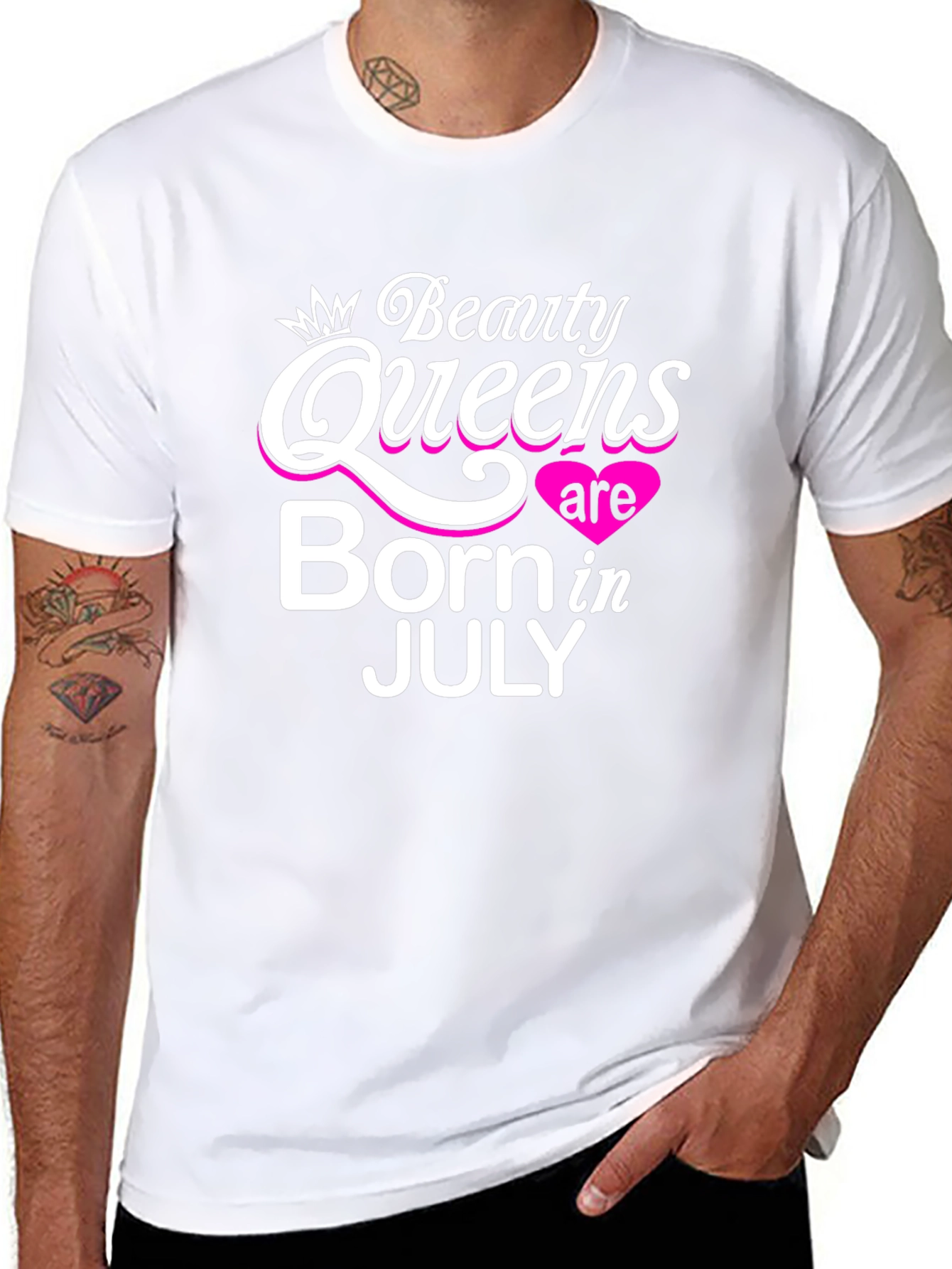 Beauty Queens Born in July Black T-Shirt
