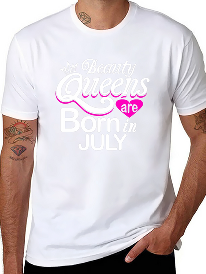 Beauty Queens Born in July Black T-Shirt