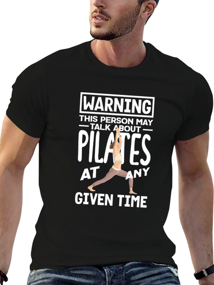 Pilates Lover Tee - Warning May Talk About Pilates