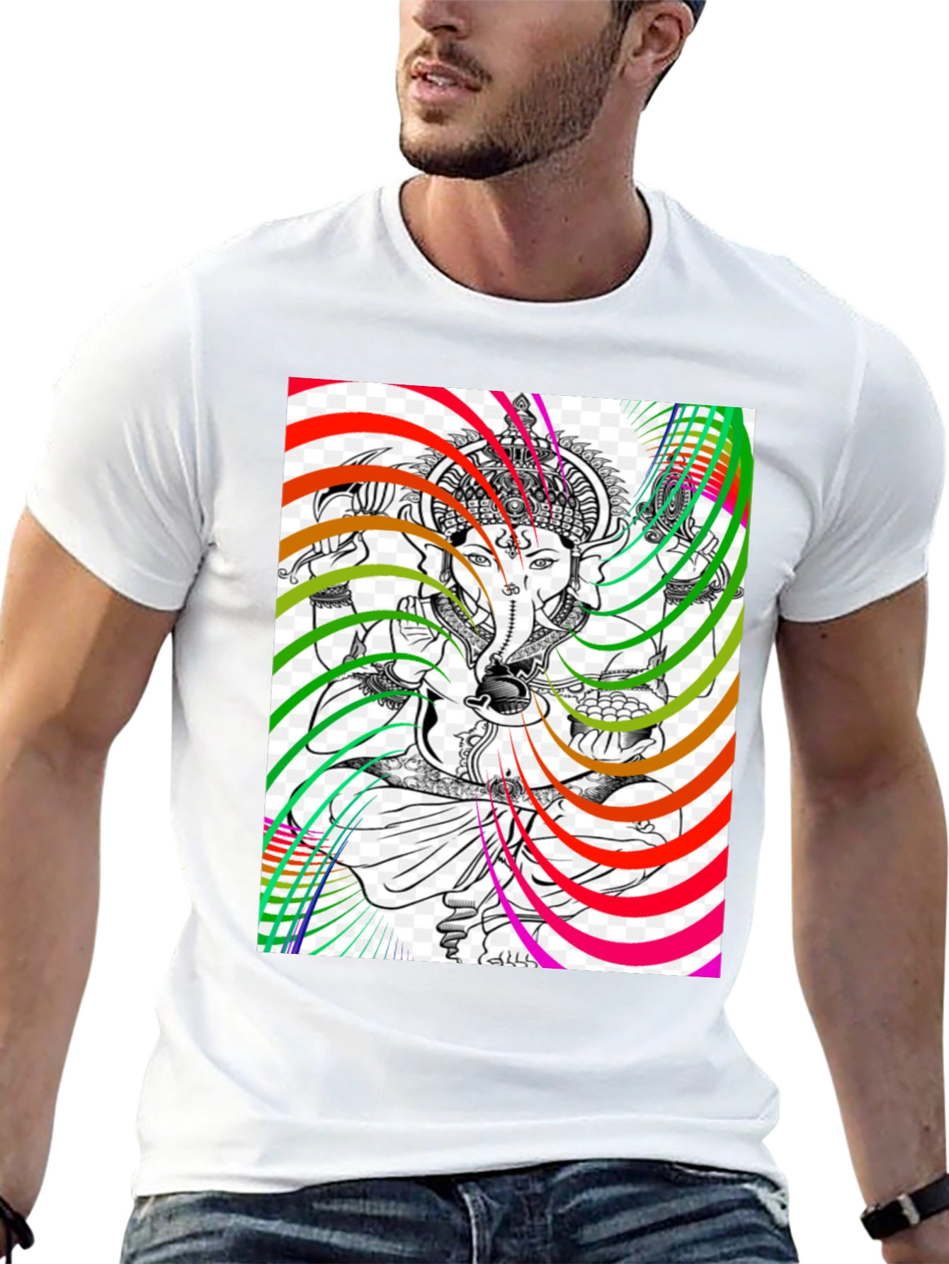 Ganesha Psychedelic Art Graphic T-Shirt