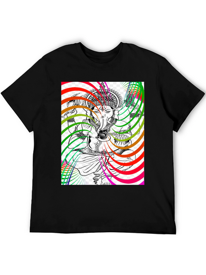 Ganesha Psychedelic Art Graphic T-Shirt