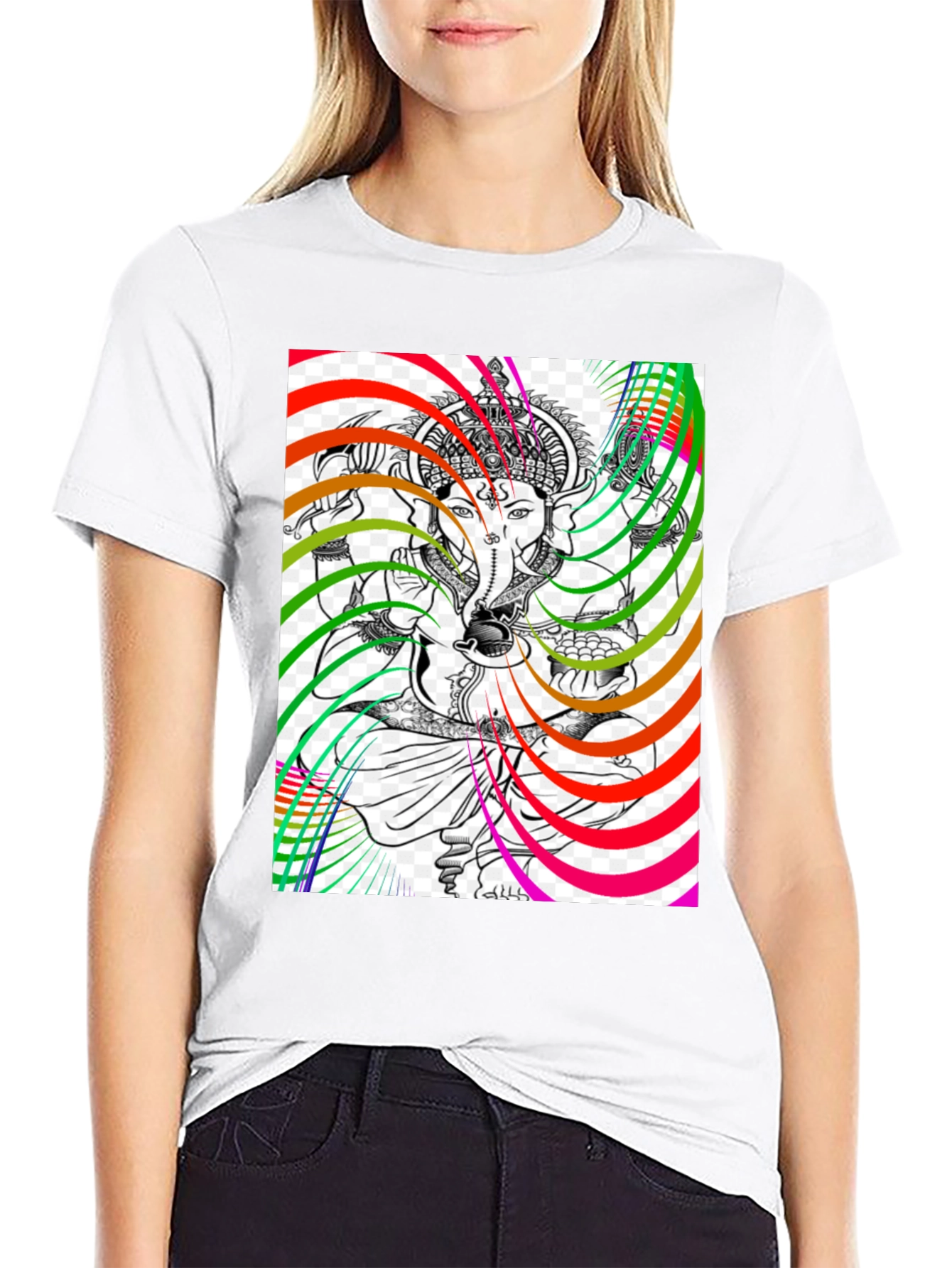 Ganesha Psychedelic Art Graphic T-Shirt