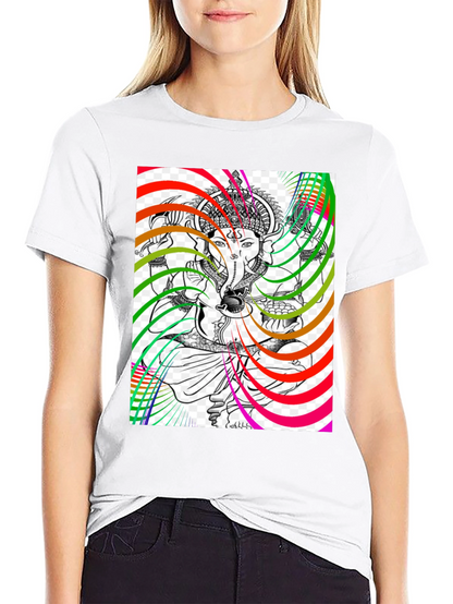 Ganesha Psychedelic Art Graphic T-Shirt