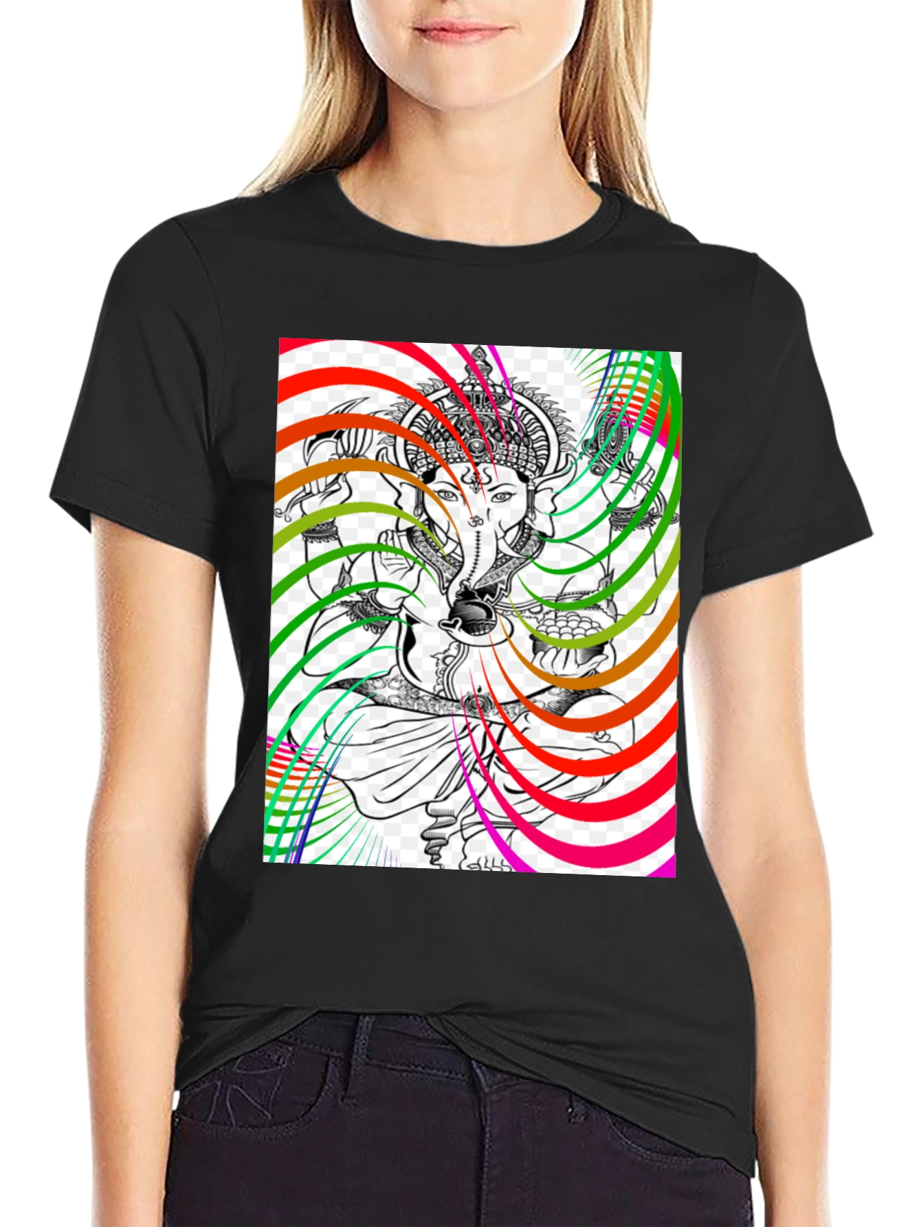 Ganesha Psychedelic Art Graphic T-Shirt