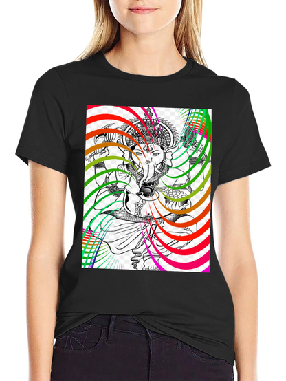 Ganesha Psychedelic Art Graphic T-Shirt