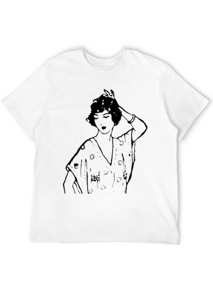 Retro Woman Graphic T-Shirt - Classic Black Tee