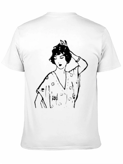Retro Woman Graphic T-Shirt - Classic Black Tee