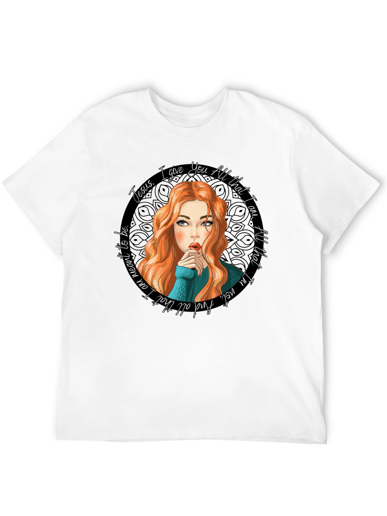 Jesus I Give You All Black Graphic Tee