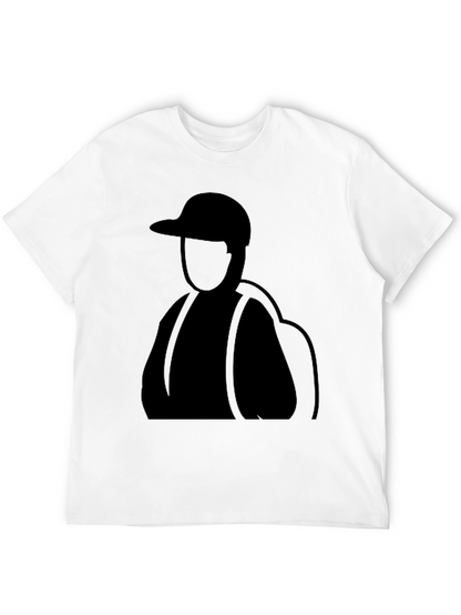 Black T-Shirt with Backpacker Design