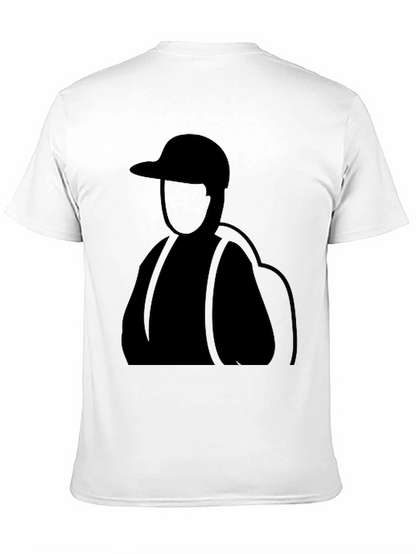 Black T-Shirt with Backpacker Design