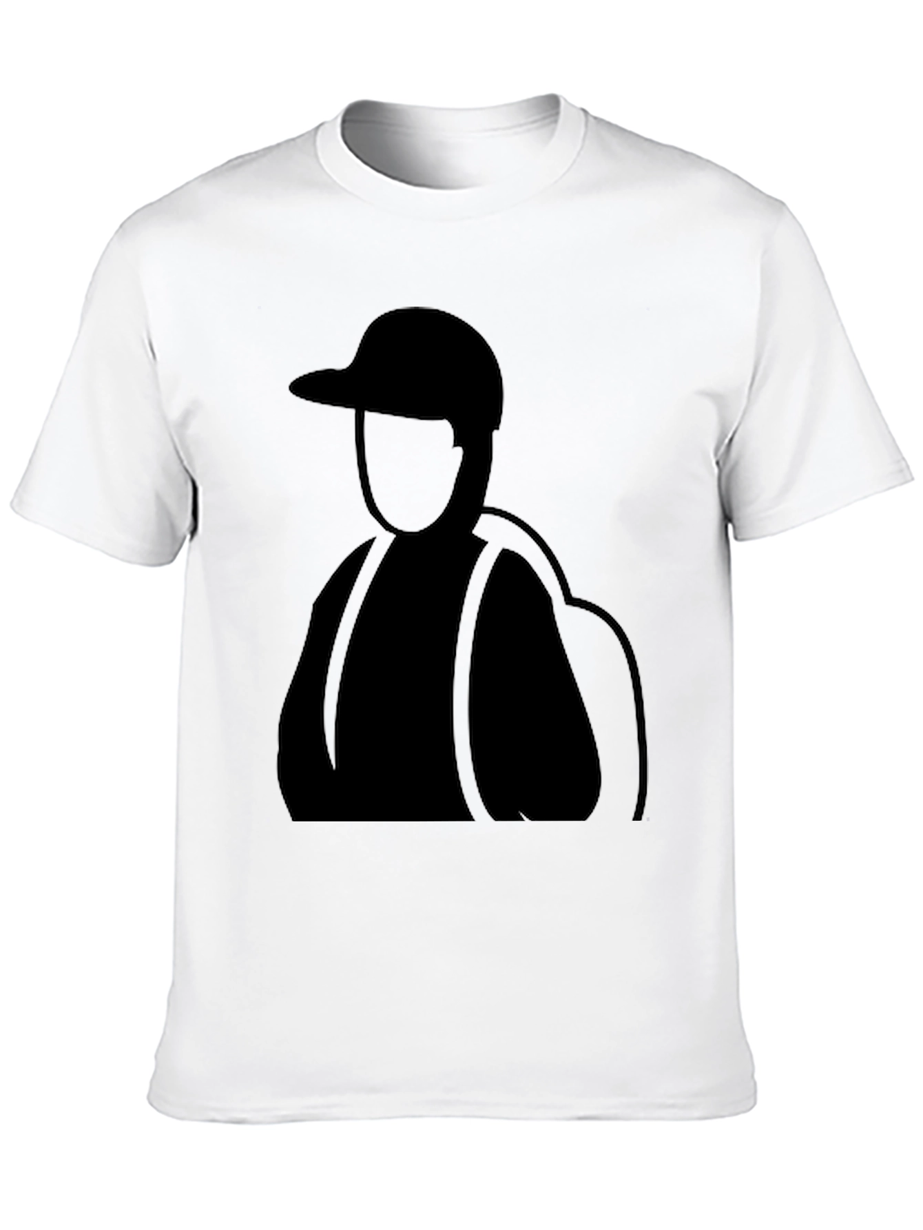 Black T-Shirt with Backpacker Design