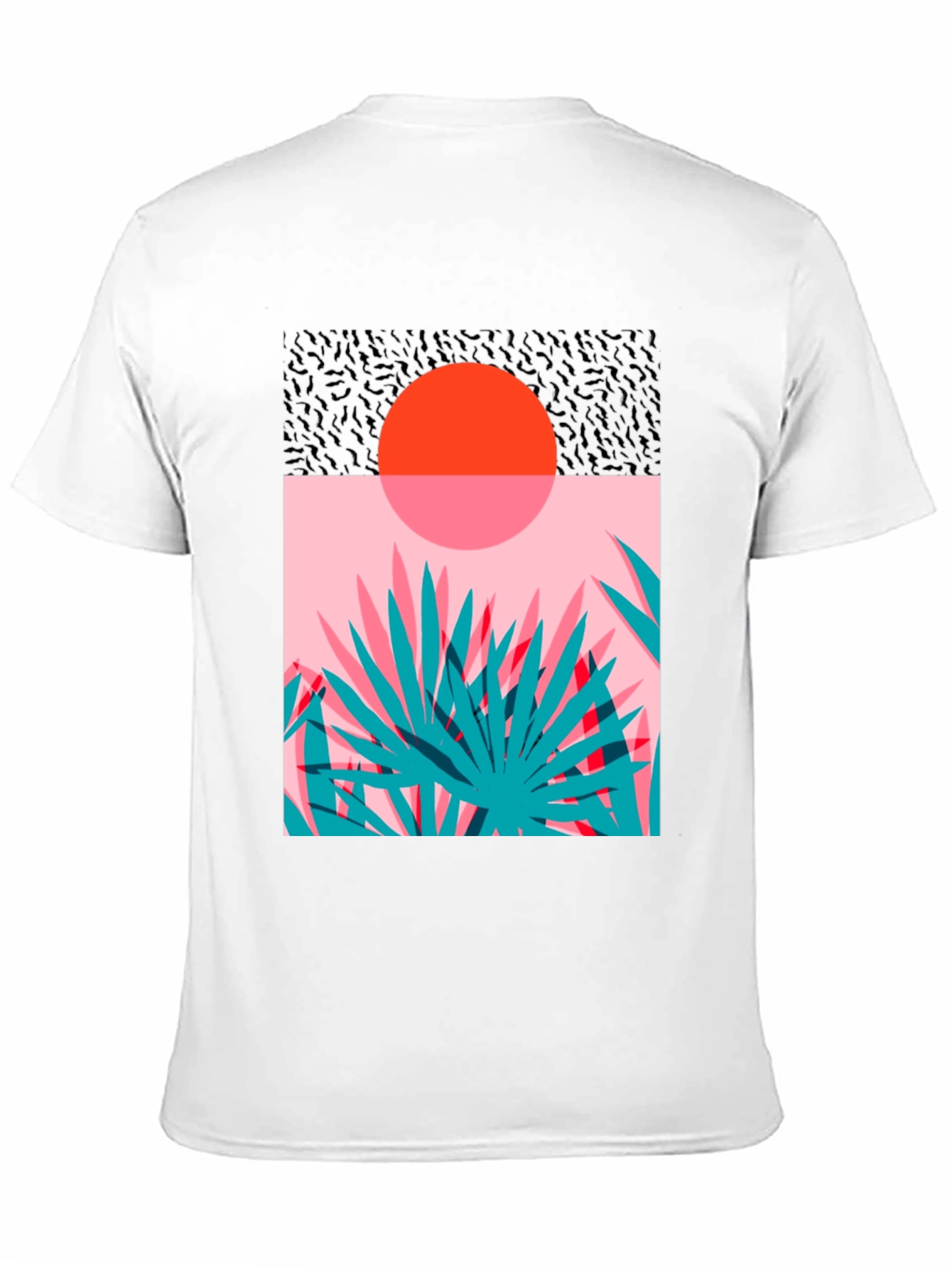 Retro Sunset Palm T-Shirt - Black