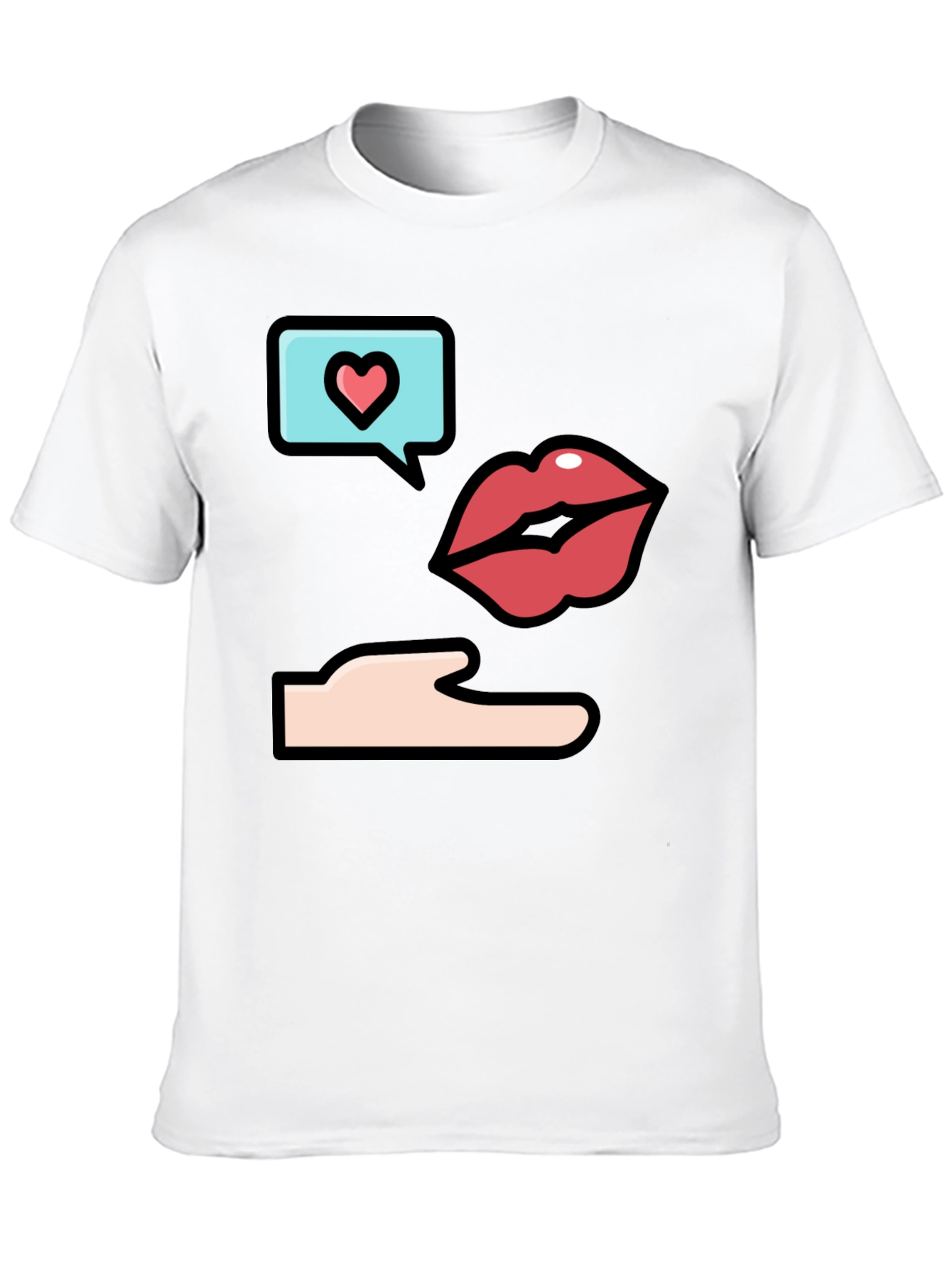 Kiss & Love Graphic Tee - Trendy Design
