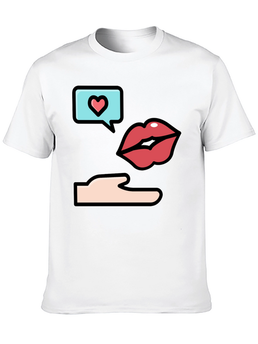 Kiss & Love Graphic Tee - Trendy Design