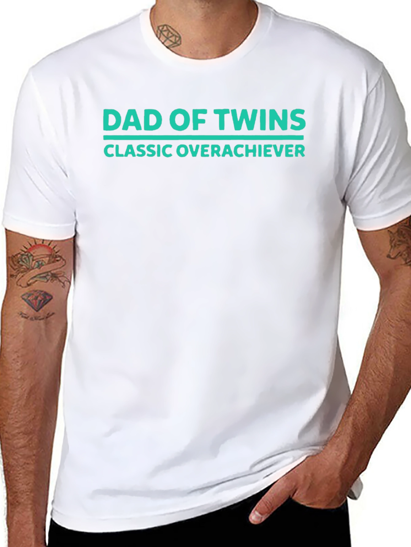 Dad of Twins Classic Overachiever T-Shirt