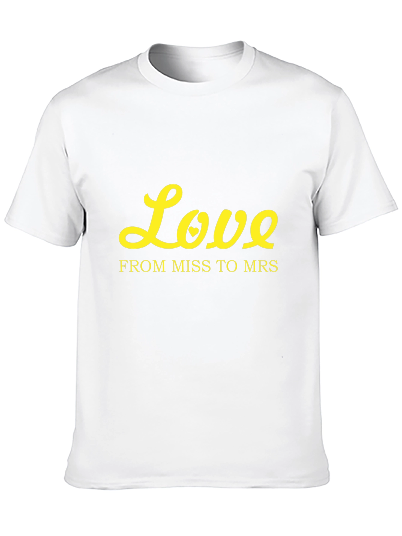 Love From Miss to Mrs Black T-Shirt