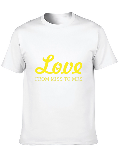 Love From Miss to Mrs Black T-Shirt