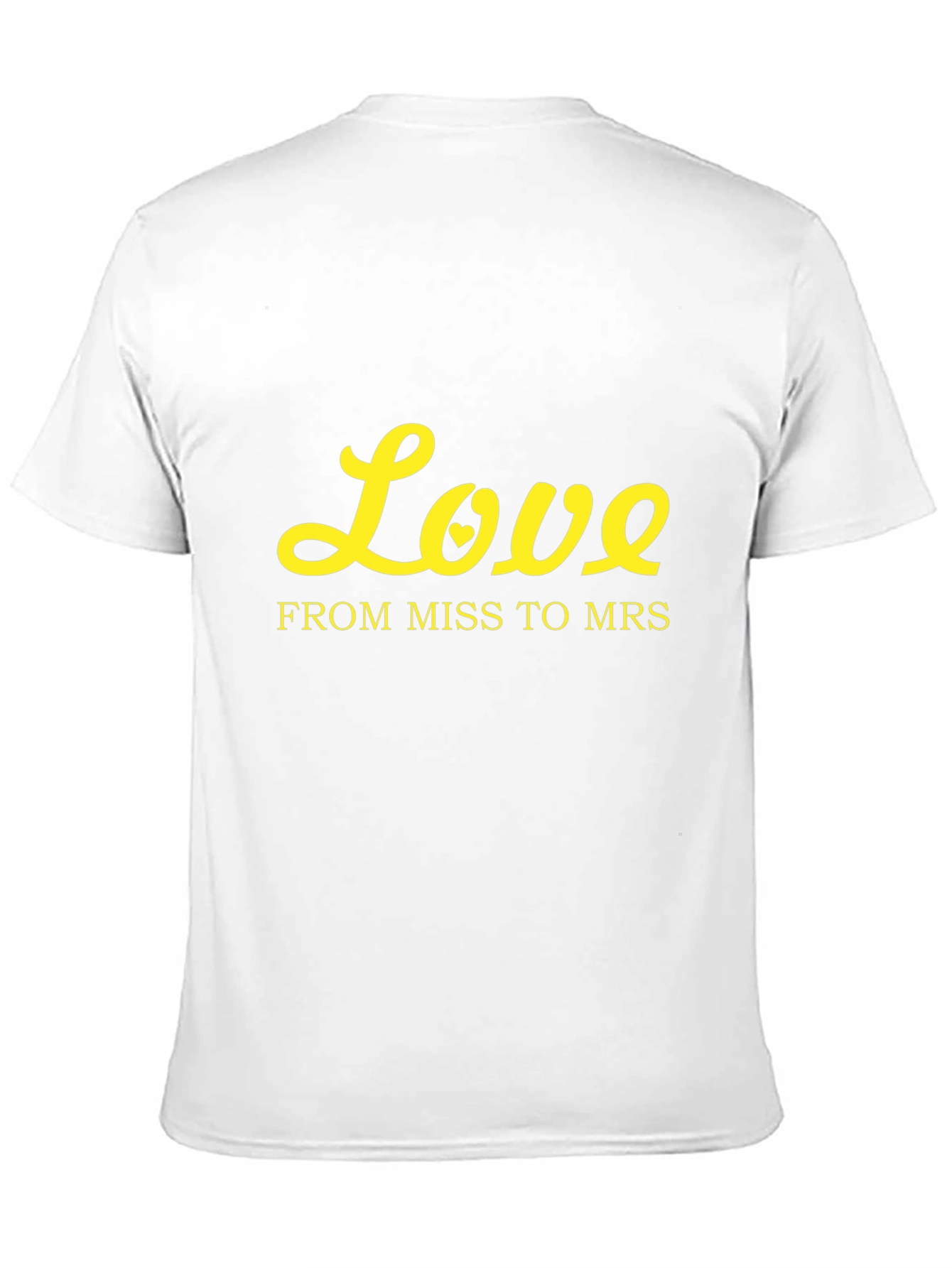 Love From Miss to Mrs Black T-Shirt
