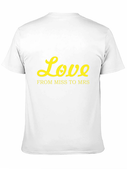 Love From Miss to Mrs Black T-Shirt