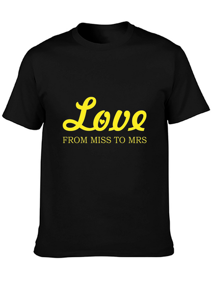 Love From Miss to Mrs Black T-Shirt