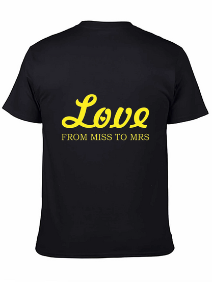 Love From Miss to Mrs Black T-Shirt