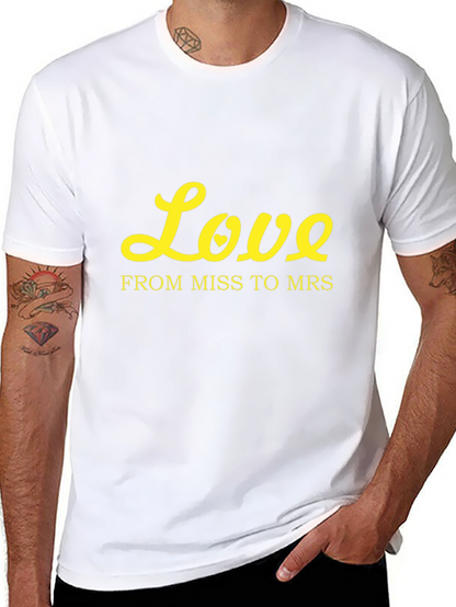 Love From Miss to Mrs Black T-Shirt