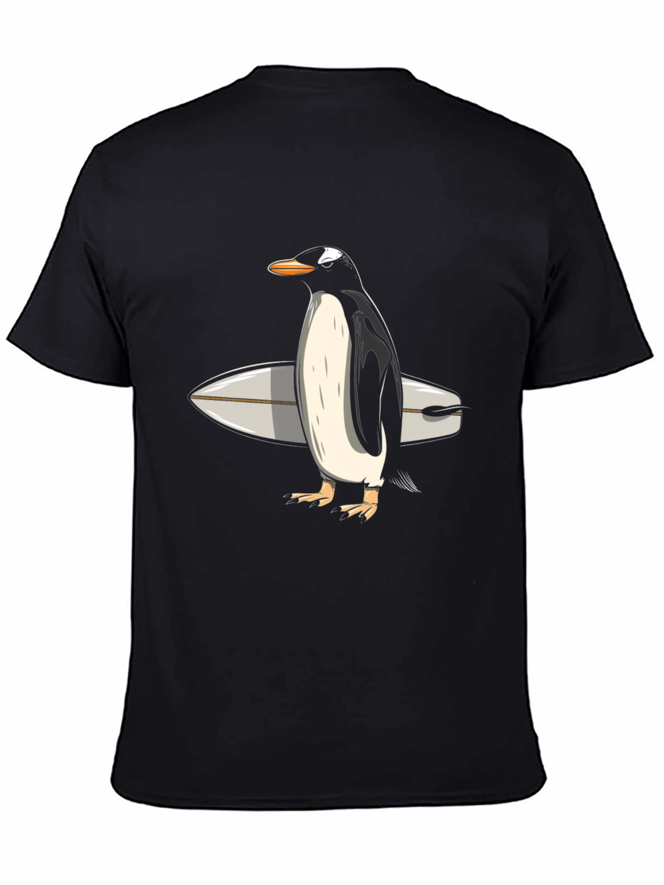 Penguin Surfer Graphic Tee - Cool Animal T-Shirt