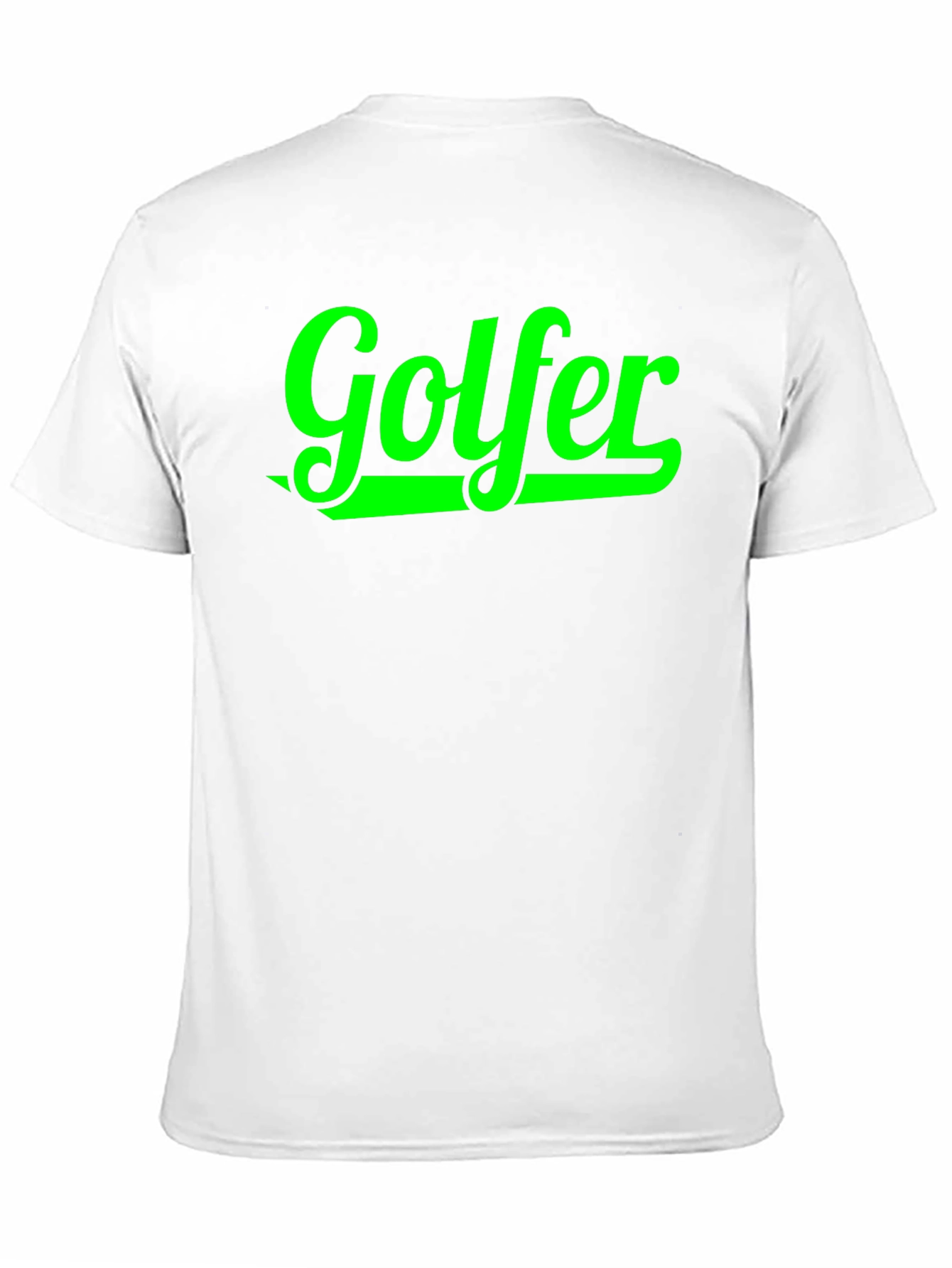 Golfer Graphic Tee - Black Cotton T-Shirt