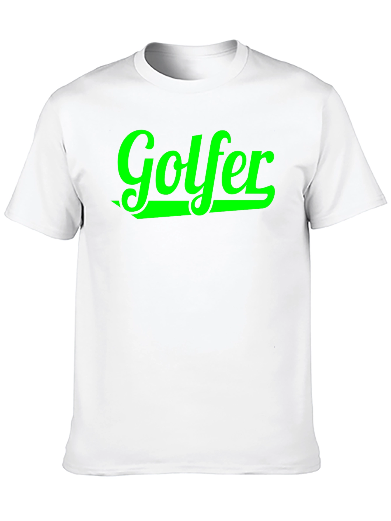 Golfer Graphic Tee - Black Cotton T-Shirt