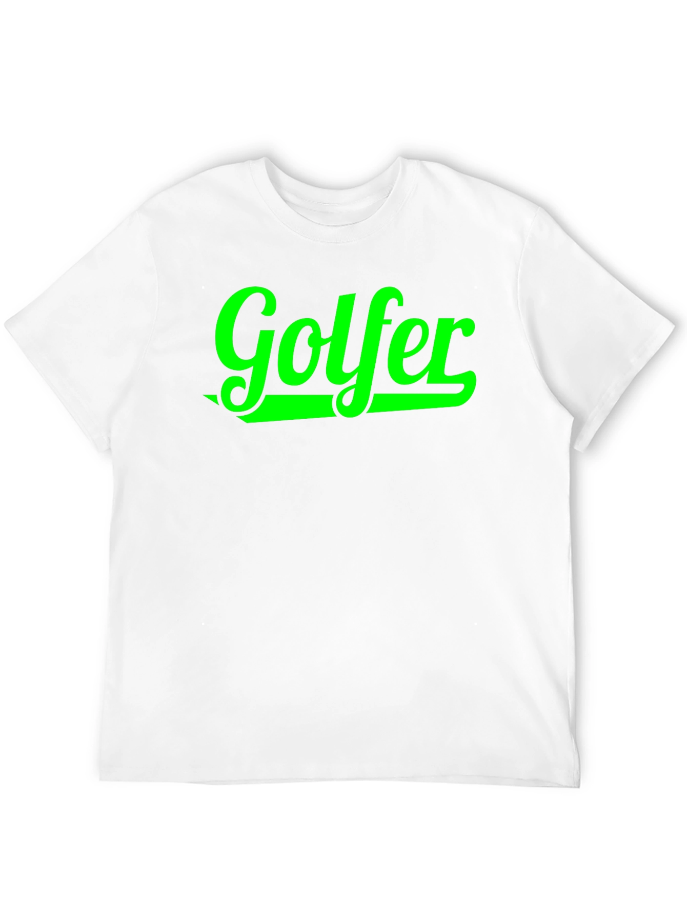 Golfer Graphic Tee - Black Cotton T-Shirt