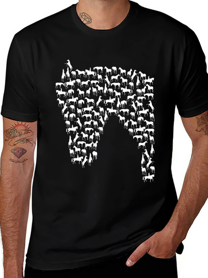 Horse Silhouette T-Shirt - Unique Equestrian Design