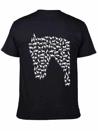 Horse Silhouette T-Shirt - Unique Equestrian Design