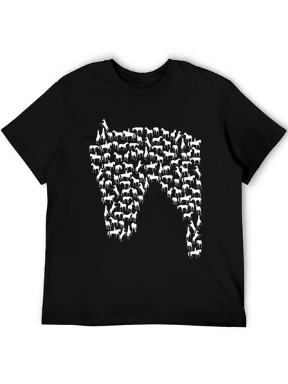 Horse Silhouette T-Shirt - Unique Equestrian Design
