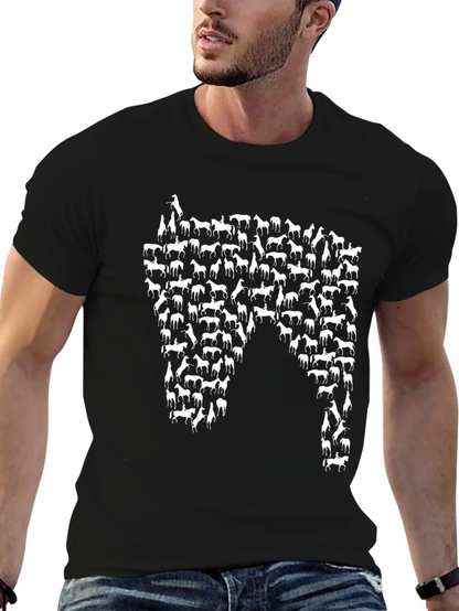 Horse Silhouette T-Shirt - Unique Equestrian Design