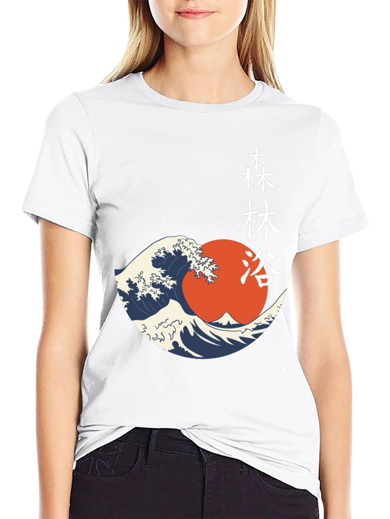 Japanese Wave Graphic T-Shirt