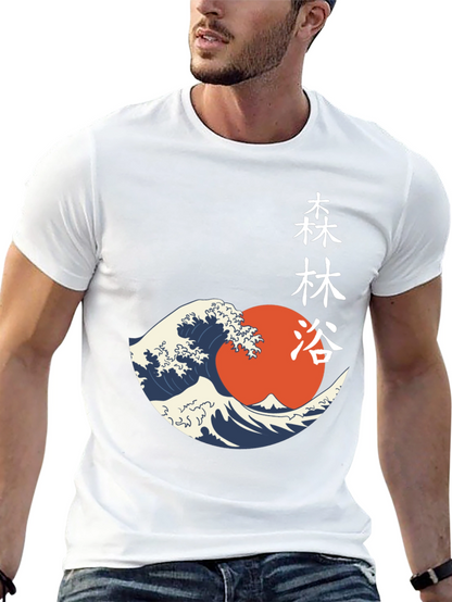 Japanese Wave Graphic T-Shirt