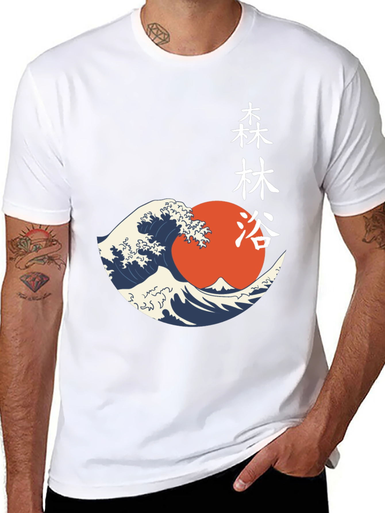 Japanese Wave Graphic T-Shirt