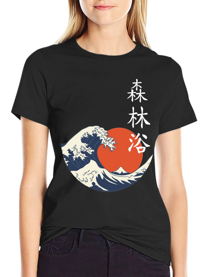 Japanese Wave Graphic T-Shirt
