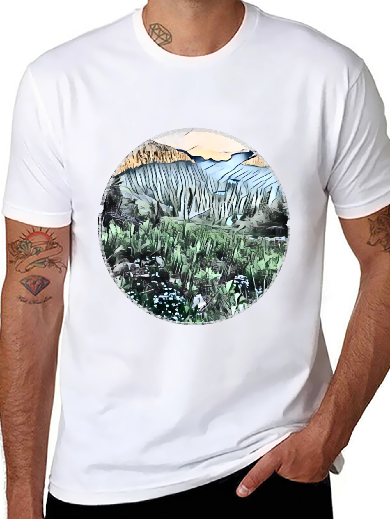 Nature Scene Graphic T-Shirt