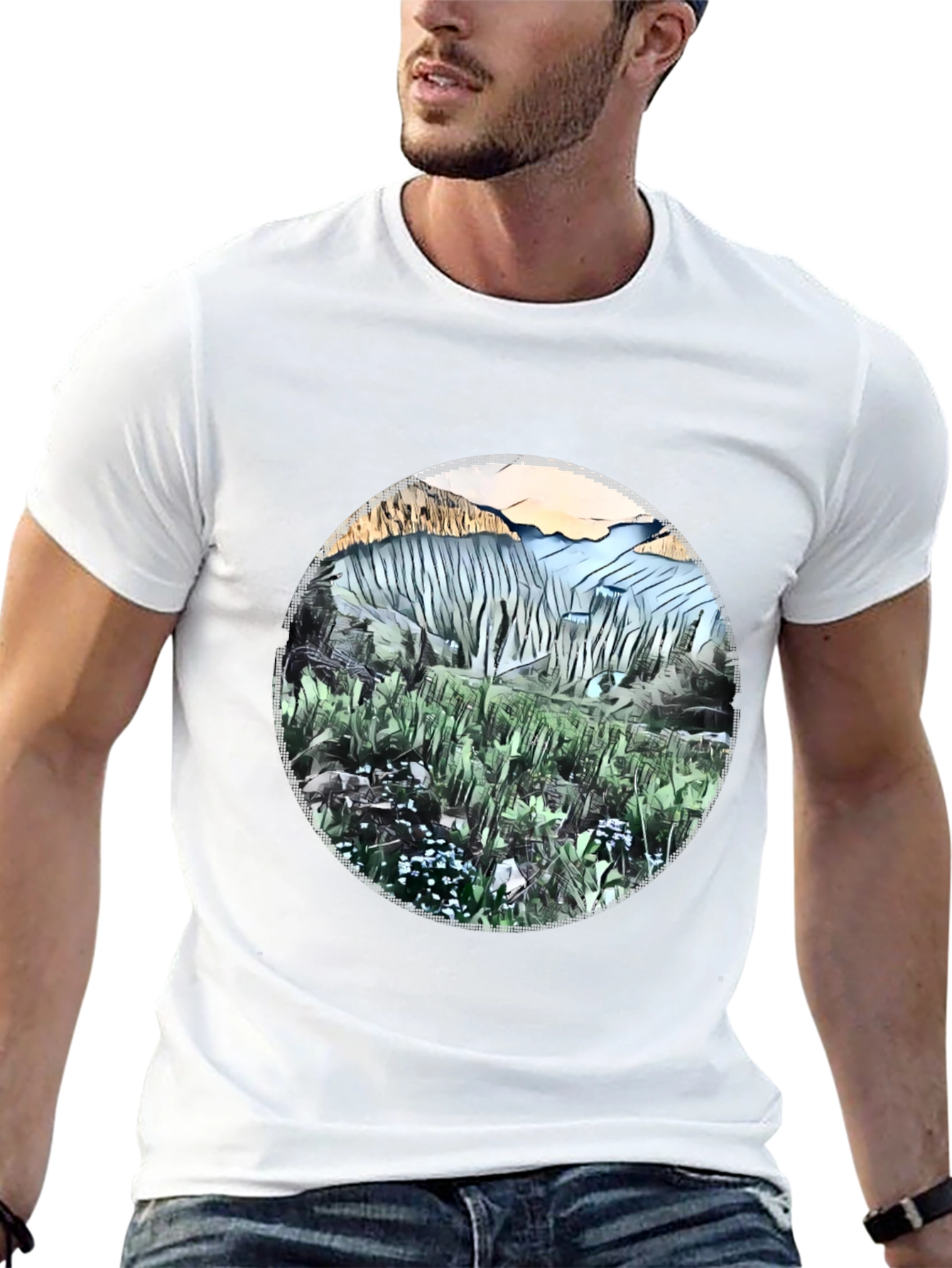 Nature Scene Graphic T-Shirt