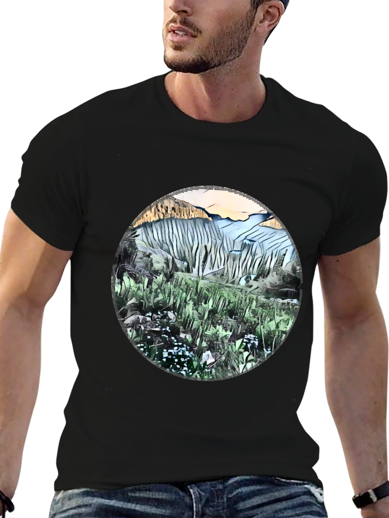 Nature Scene Graphic T-Shirt
