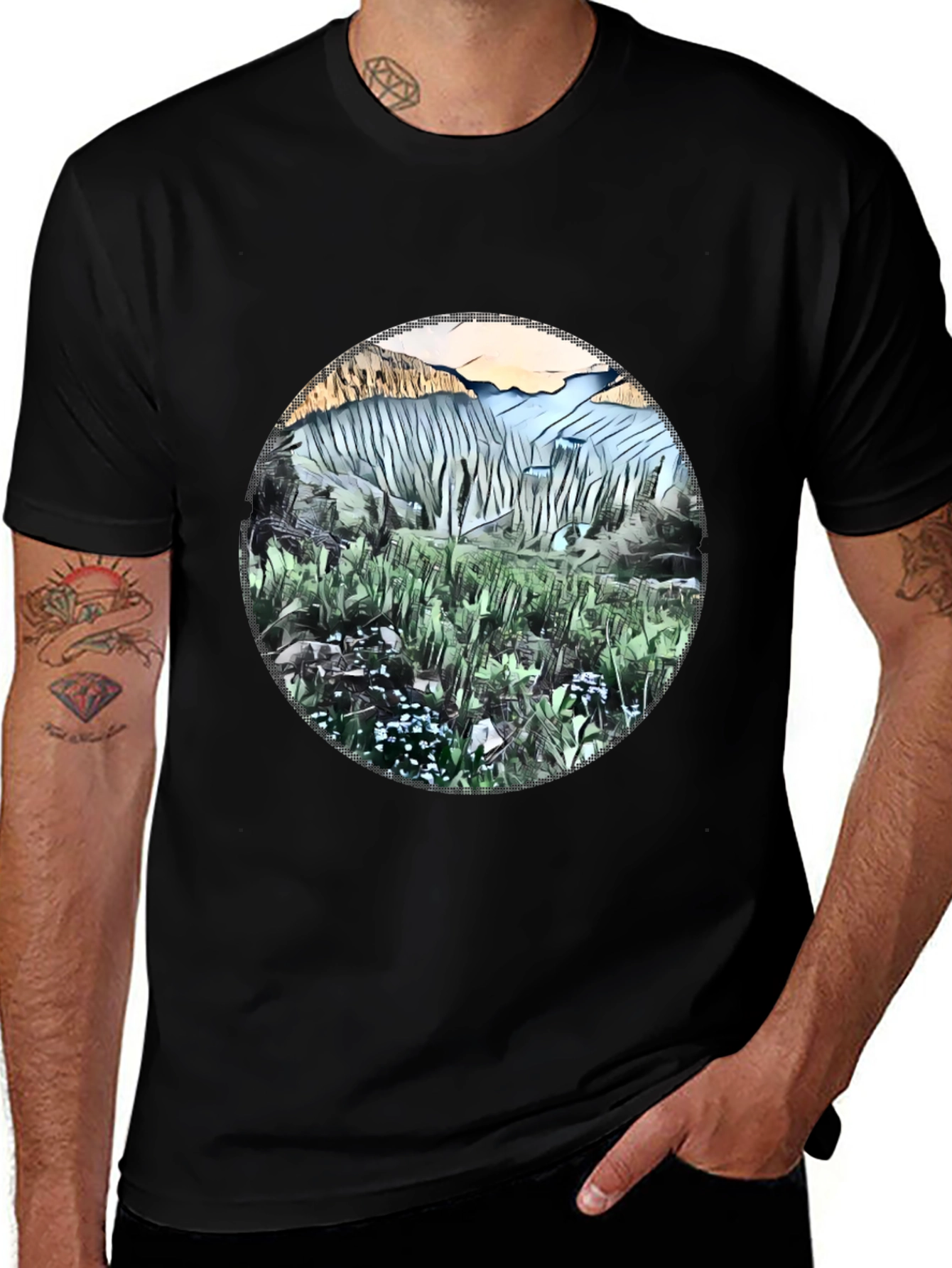 Nature Scene Graphic T-Shirt